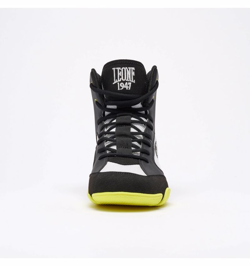 Leone PREMIUM BOXING SHOES - black/lime